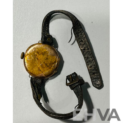 9ct Dunklings Old Vintage Watch, 25mm Casing, 12.54 Grams
