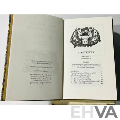 Collection Four Folio Society Titles Including Goodbye to Berlin, the Wit of Oscar Wilde and More