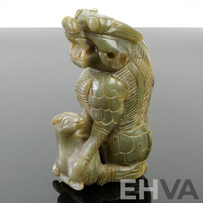 Vintage Chinese Carved Hardstone Mythical Beast