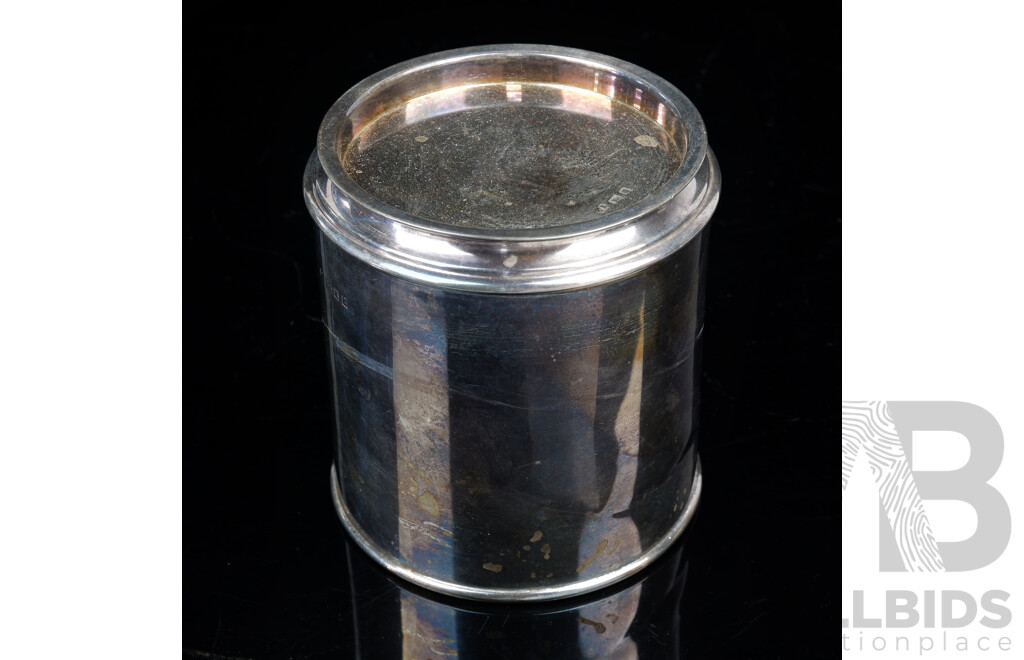 Antique Sterling Silver Lidded Canister, London, 1902