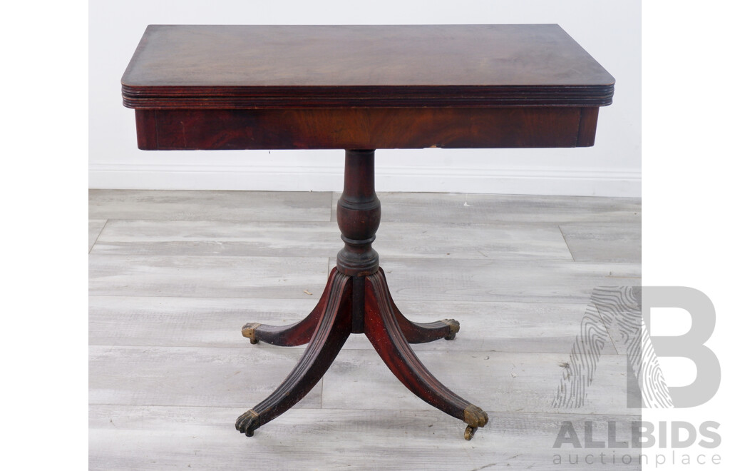 Antique Style Pedestal Games Table