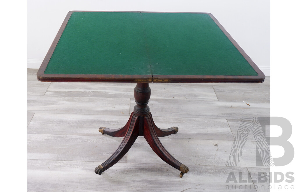 Antique Style Pedestal Games Table