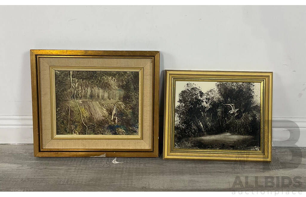 Two Jim Crofts (1922 - ) Landscape Oil Paintings (2)