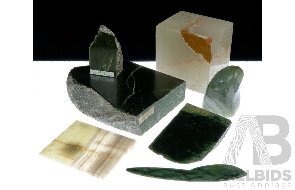 Collection Greenstone Including Jade, Onyx and More