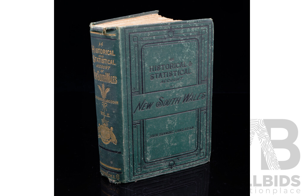 An Historical & Statistical Account of NSW, J D Lang, Volume II, Sampson, Low, Marston, Low & Searle, London, 1875, Hardcover