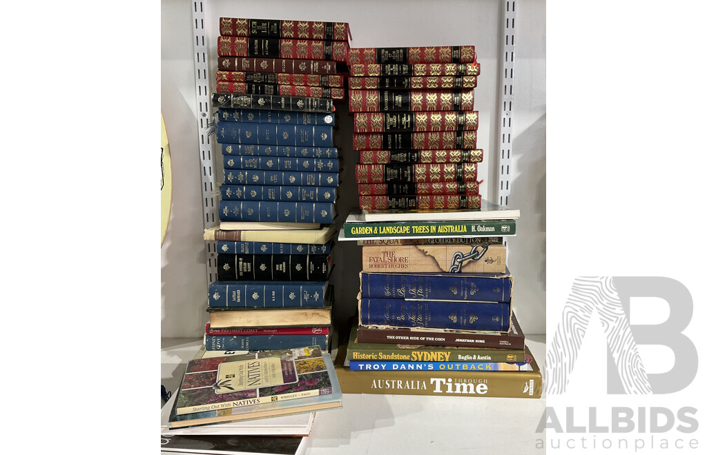 Collection Books Relating to Australia and Australian History Including Fancy Binding Examples