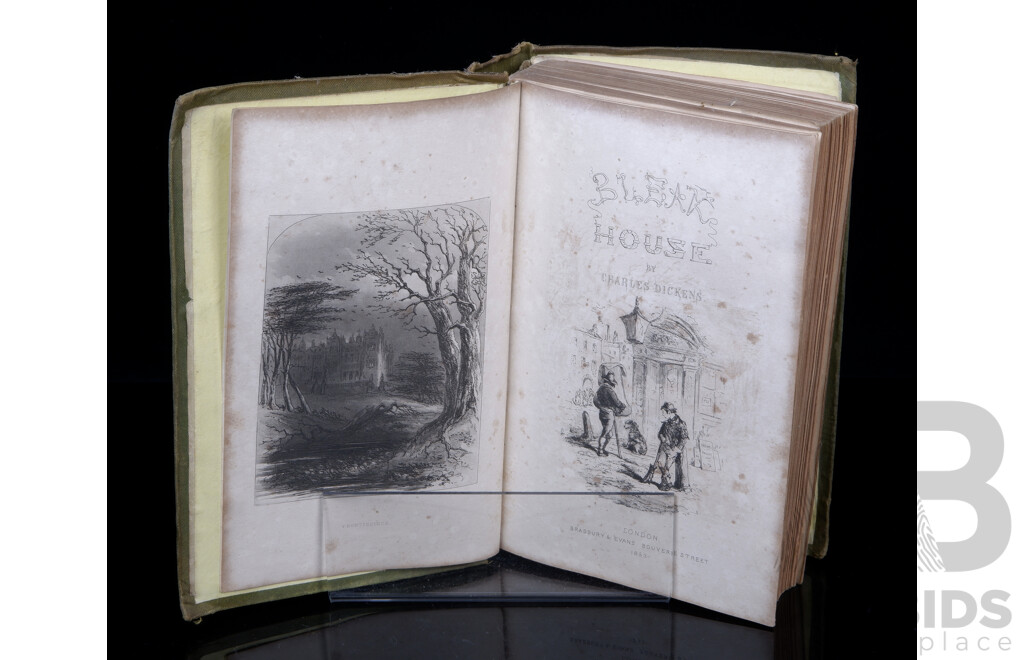 First Edition in Book Form, Charles Dickens, Bleak House, Bradbury & Evans, London, 1853, Hardcover