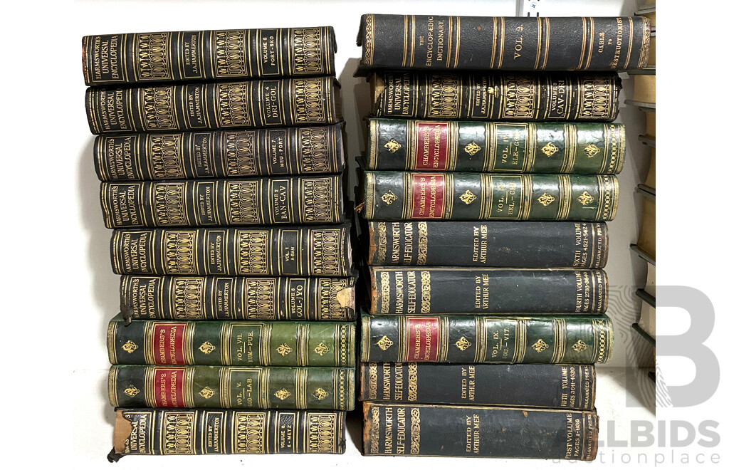 Collection Antique, Vintage Encyclopedias, Some Losses