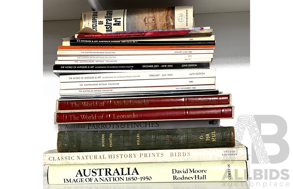 Collection Books Relating to Art, Australian Art, Antiques and More