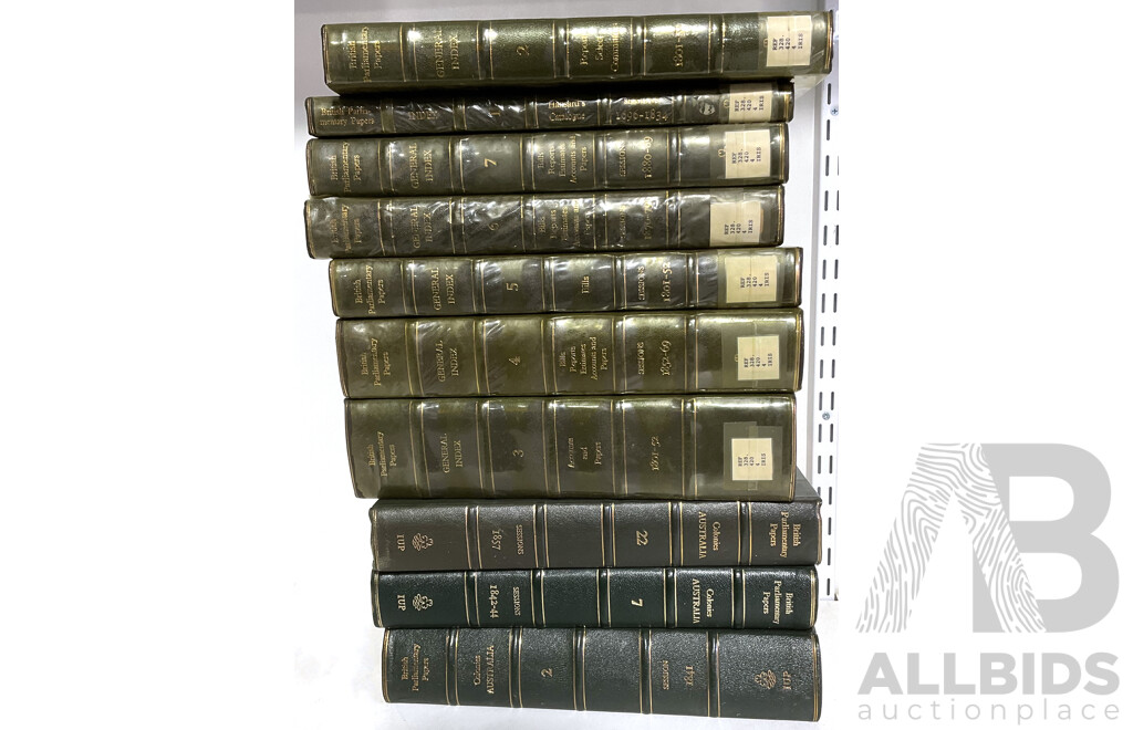 Collection British Parliamentary Papers Volumes, Quarter Tooled Leather Bound