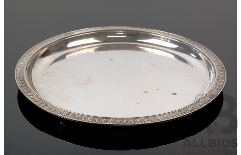 Vintage German 800 Silver Tray by L Bertsch