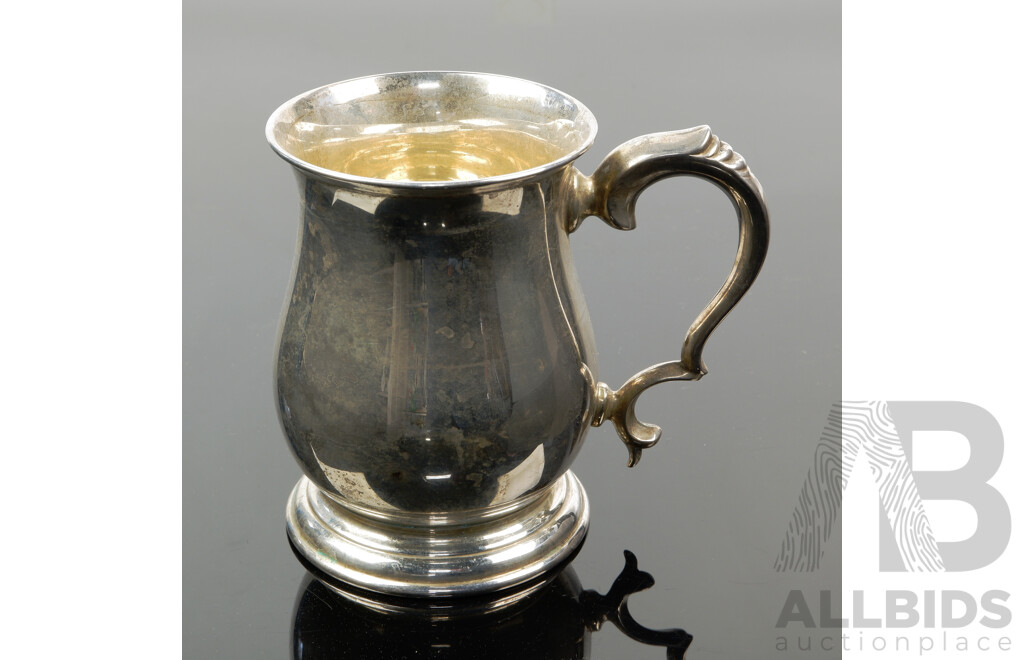 Vintage Sterling Silver Tankard, Sheffield, 1975