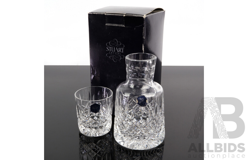 Stuart Crystal Decanter in Original Box Along with Stuart Tumbler