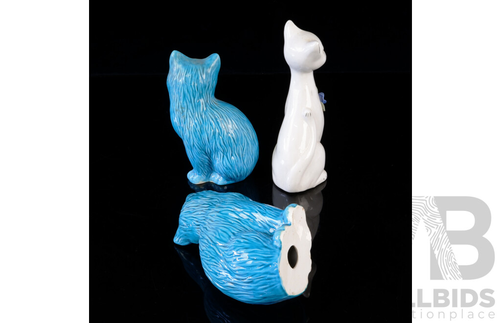 Collection Three Retro Ceramic Cat Figures