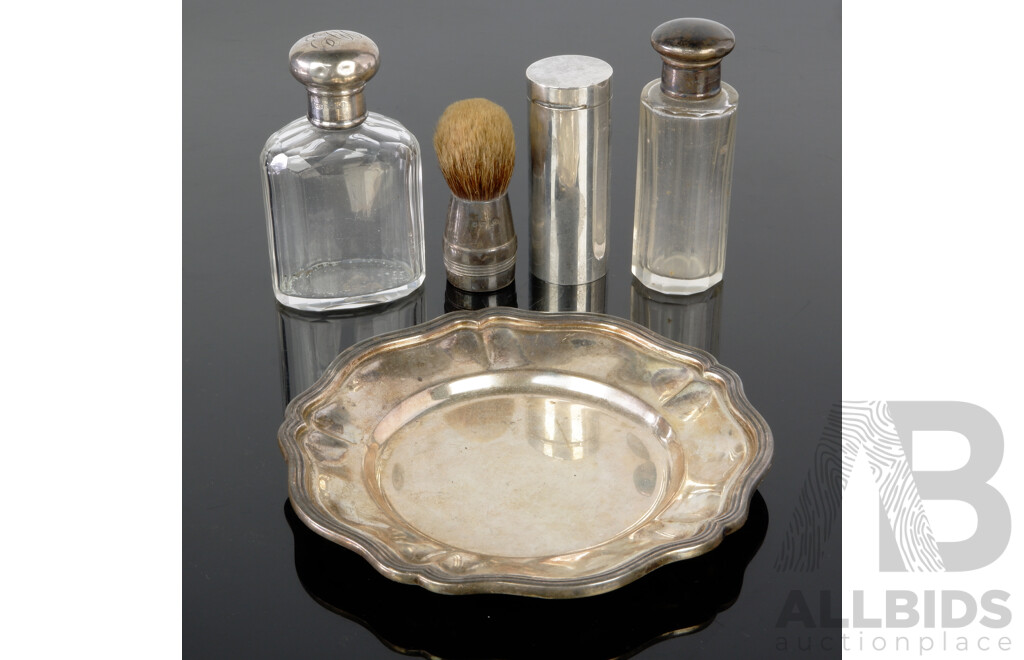 Collection Antique Sterling Silver Vanity Items