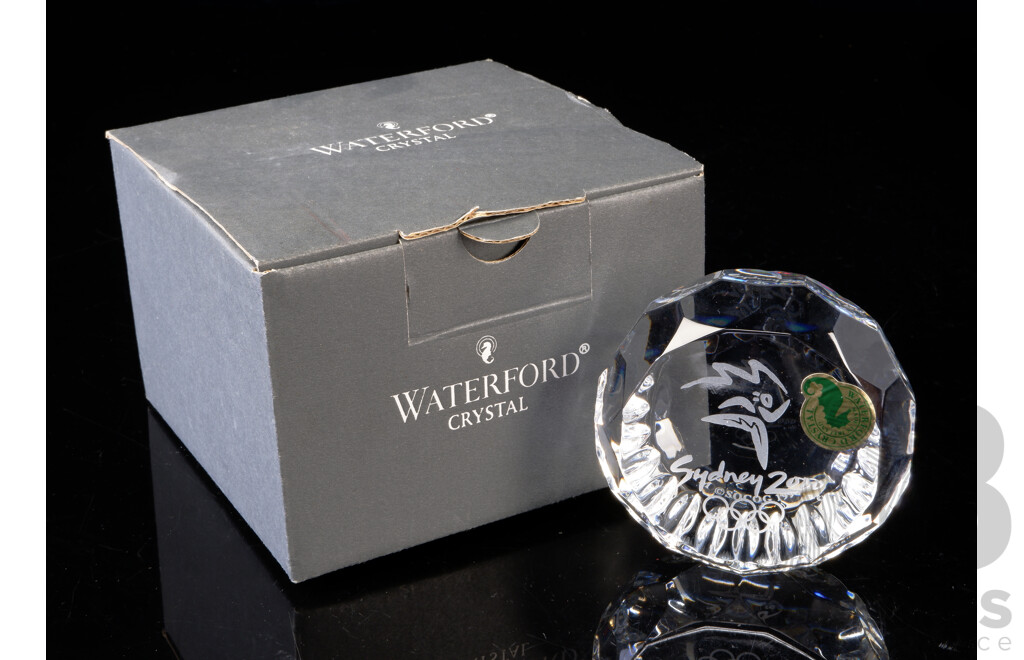 Waterford Crystal Sydney 2000 Olympics Paperweight in Original Box