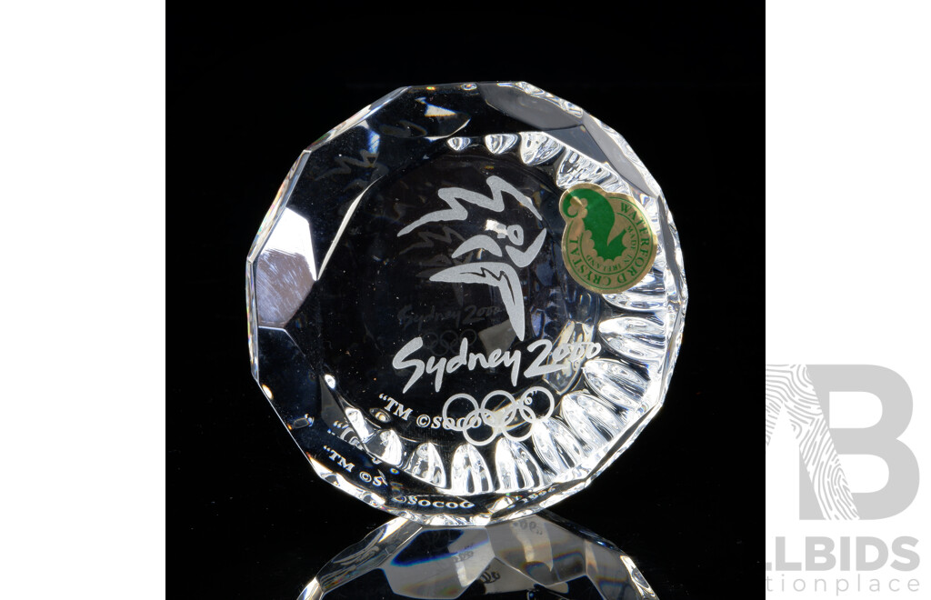 Waterford Crystal Sydney 2000 Olympics Paperweight in Original Box