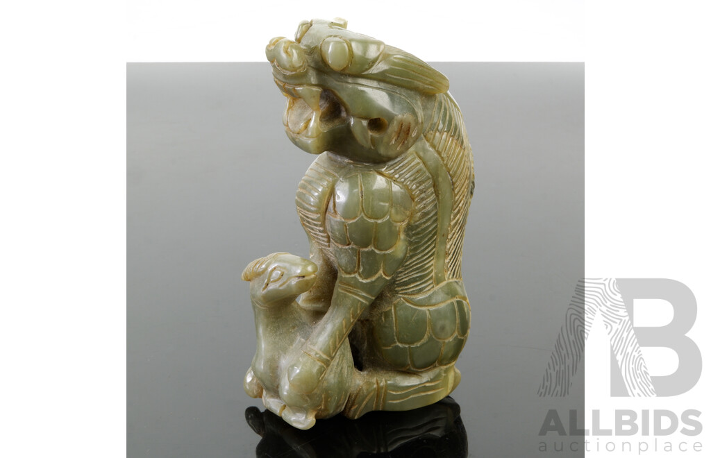 Vintage Chinese Carved Hardstone Mythical Beast