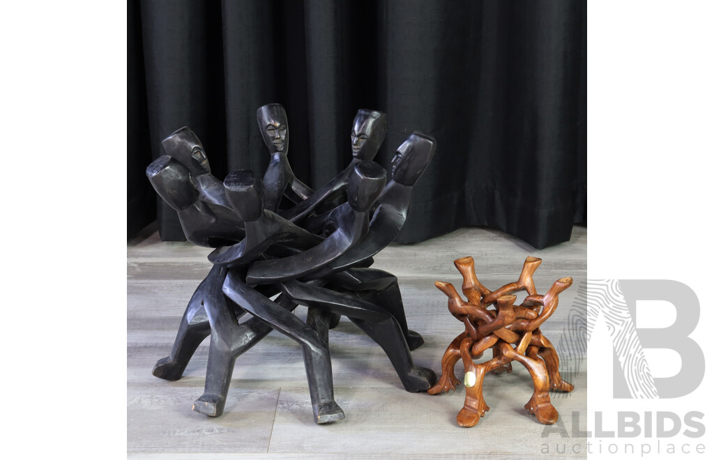 Interlocking Folding Figural Table Bases (2)