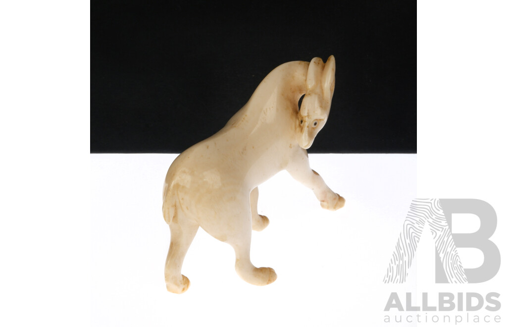 Carved Asian Ivory Antelope Figure