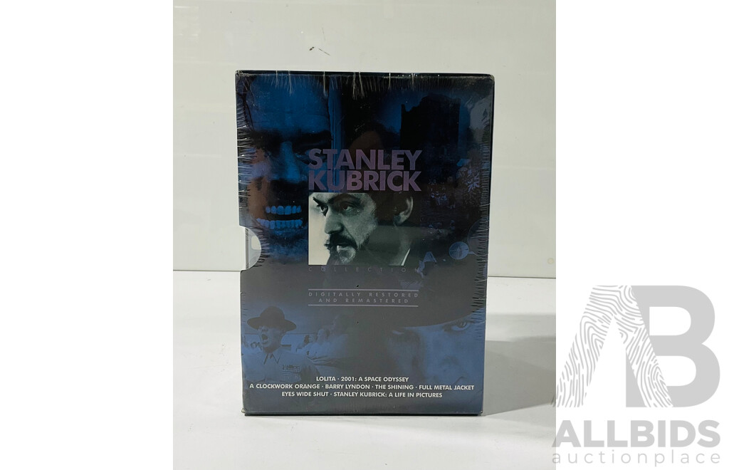 Stankey Kubrik Dvd Collection Including 2001: a Space Odyssey, Full Metal Jacket, Stanley Kubrick: a Life in Film and More in Original Packaging