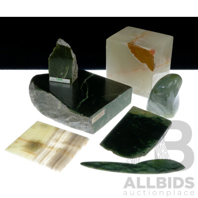 Collection Greenstone Including Jade, Onyx and More