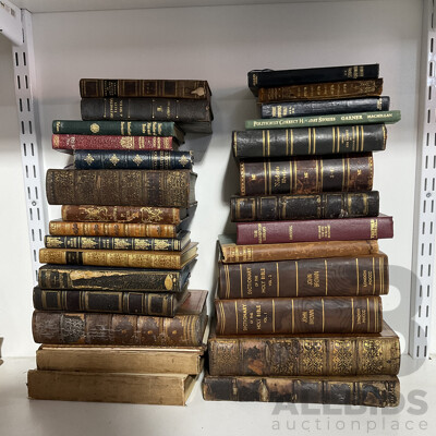 Collection Antique, Vintage and Other Books, Some with Fine Bindings