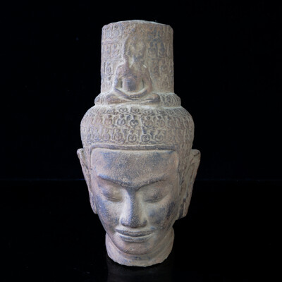 Vintage South East Asian Terracotta Buddha Head