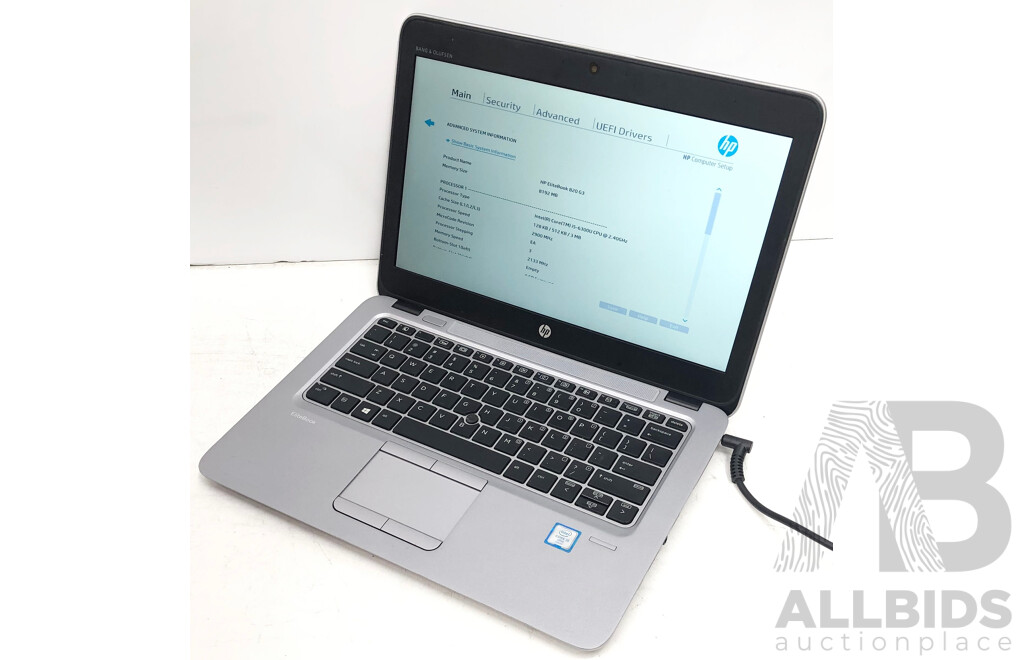 HP EliteBook 820 G3 Intel Core i5 (6300U) 2.40GHz-3.00GHz 2-Core CPU 12.5-Inch Laptop