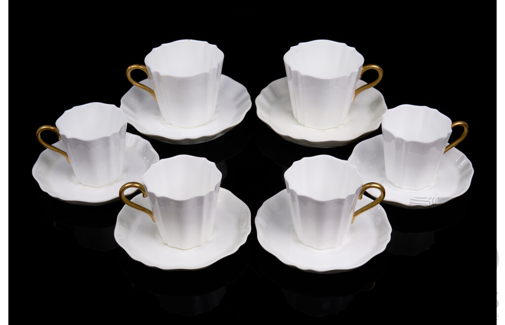 Antique Wedgwood 12 Piece Service with Gilded Handles