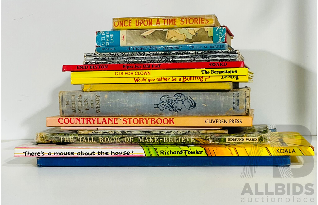 Quantity of Vintage Children’s Books Including Peter Pan and Wendy, Alice in Wonderland and More