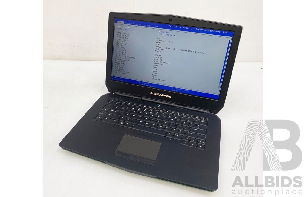 Dell Alienware 15 R2 Intel Core I7 (6700HQ) 2.6GHz-3.50GHz 4-Core CPU 15-Inch Laptop
