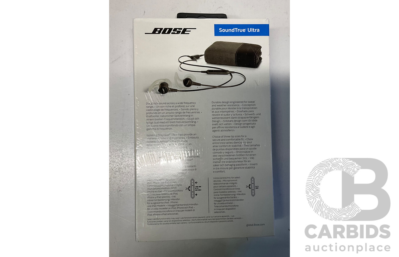 BOSE Soundtrue Ultra in Ear Headphones Lot 1523415 CARBIDS