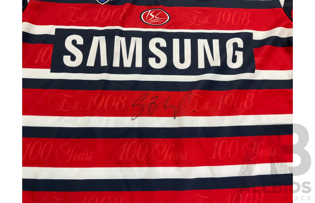 Sydney Roosters Centenary Jersey Signed by Sonny Bill Williams Size XL