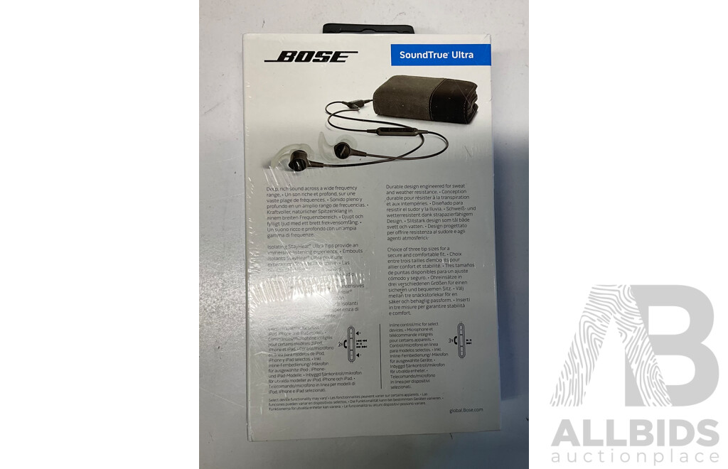 BOSE Soundtrue Ultra in-Ear Headphones for Apple Devices (Charcoal) - ORP $129.00