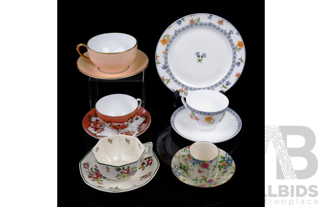 Nice Collection Antique & Vintage  Porcelain Including Royal Doulton Old Leed Spray Duo, Coalport Spring Blossom Trio and More