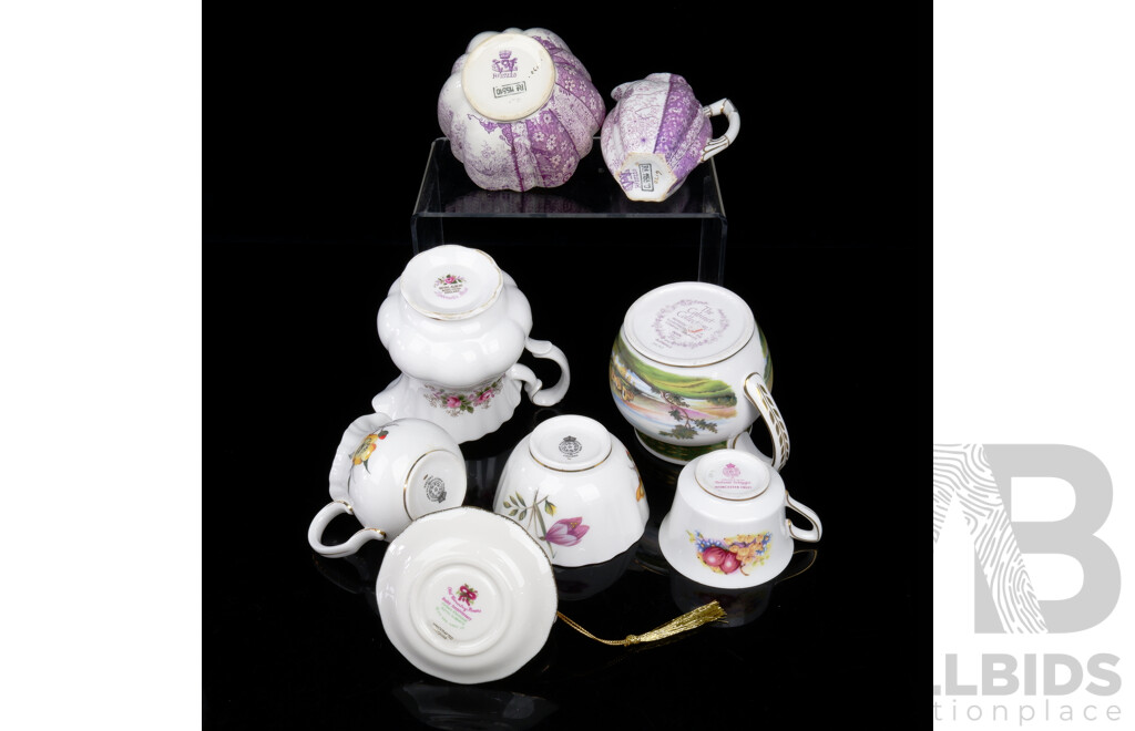 Nice Collection Antique & Vintage  Porcelain Including Antique Wilimen & Co Purple Milk Jug with Sugar Bowl and More