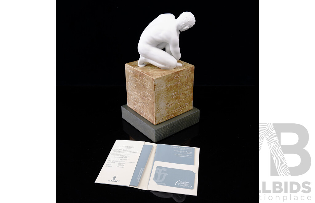 Large Lladro Spanish Porcelain Figure, La Scientia, in Original Box