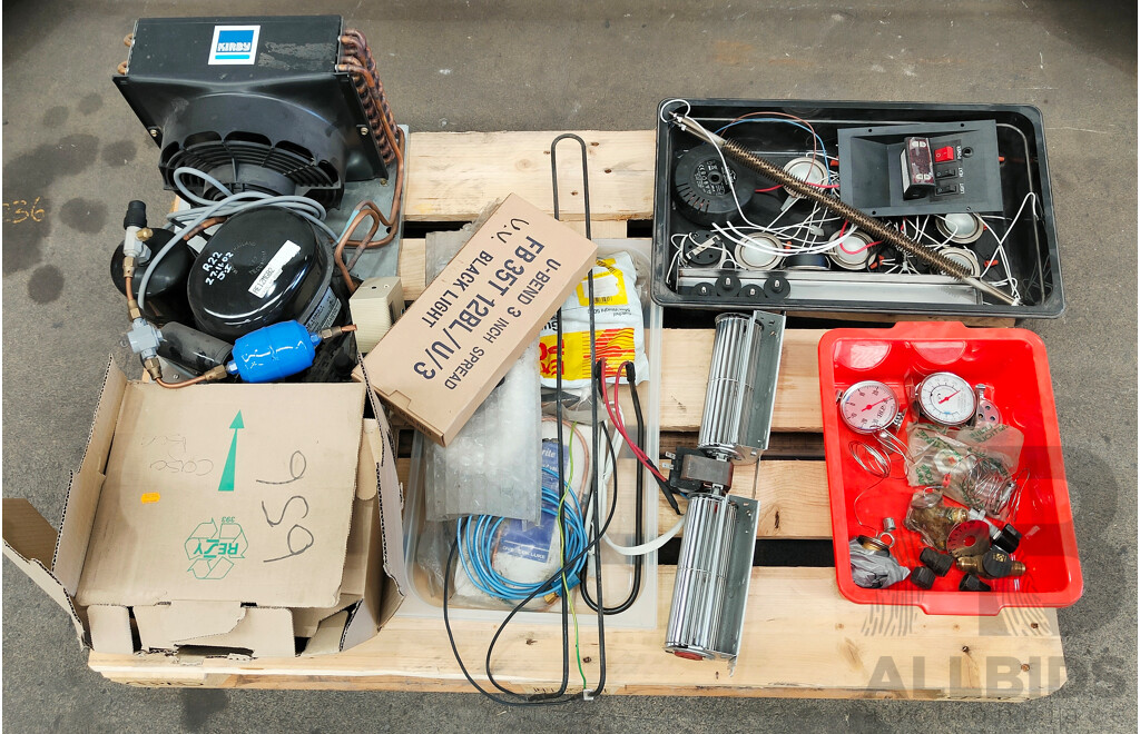 Assorted Lot of Refrigeration Elements and Parts