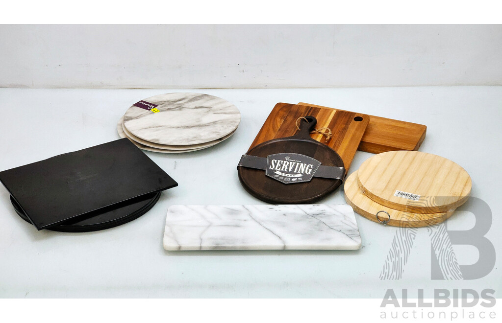Assorted Lot of Serving Boards