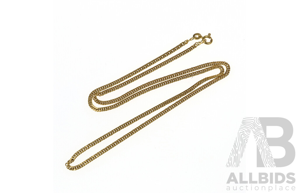 18ct Yellow Gold Cuban Link Chain, 50cm, 8.16 Grams