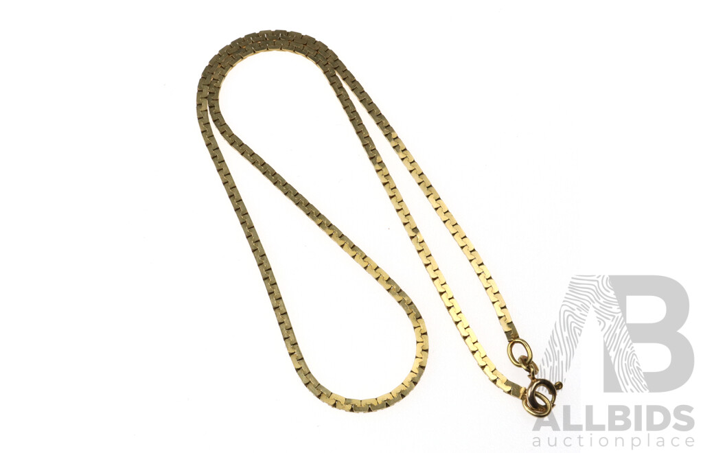 14ct Serpentine Chain, 39.5cm, 8.54 Grams