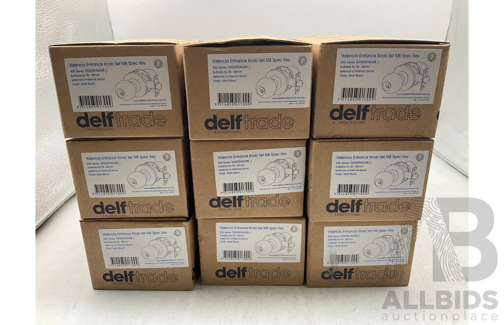 DELF TRADE Stainless Steel Valencia Entrance Knob Set (X9) - Total ORP $474.99