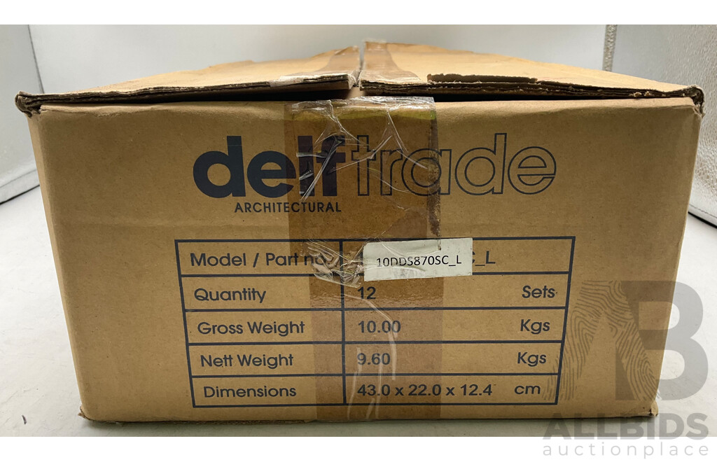 DELF TRADE (DDS870SC) Contemporary Deadbolt Square Double Cylinder (X12) - Total ORP $1,199.00