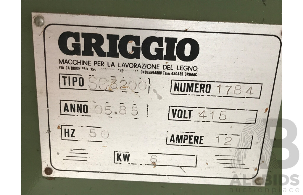 Griggio 3.2 Meter Slidng Panel Saw(Model: SC3200)
