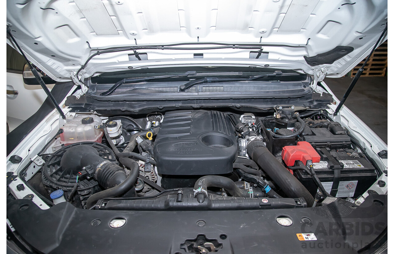 1/2016 Ford Ranger XLT 3.2 (4x4) PX Dual Cab Utility White Turbo Diesel 3.2L