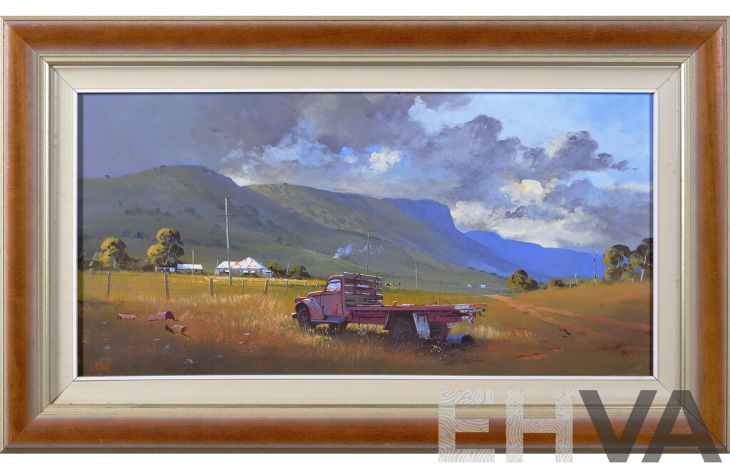 William John (Bill) O'Shea (20th Century, Australian,1934-), Storm Over Mount Mistake, Oil on Board, 57 x 85 cm (frame)