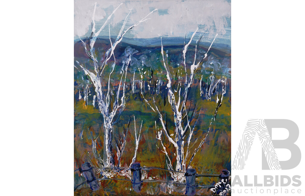 Di McConville, (Contemporary. Australian), Blue Hills, Acrylic on Canvas, 75 x 60 cm