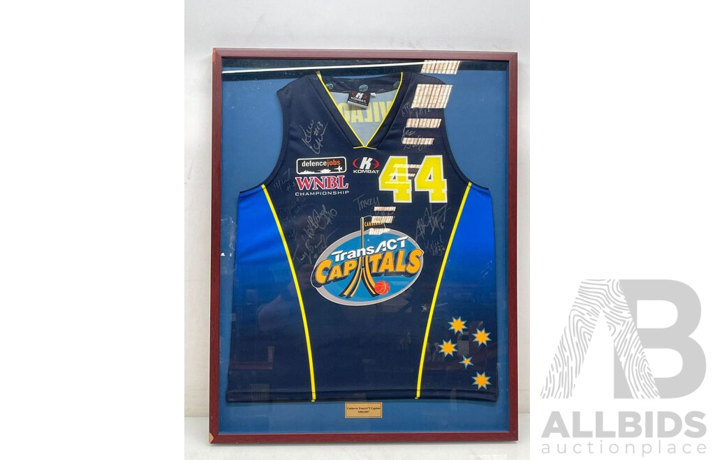 Canberra Capitals 2006/2007 Signed Framed Jersey