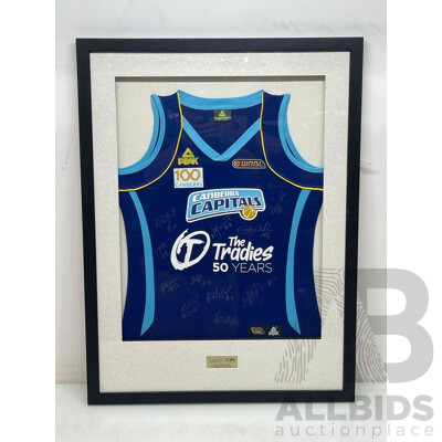 Canberra Capitals 2013/2014 Signed Framed Jersey